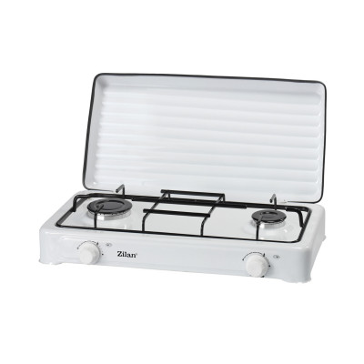 Hornillo de Gas con 2 Fuegos y Tapa 58x34,5x9,5cm Zilan Electrodomésticos 1