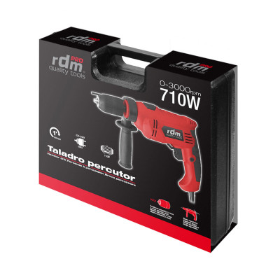 Taladro Percutor 710W Reversible RDM PRO Quality Tools Herramientas 3