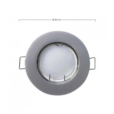 Pack 3 Focos LED Empotrables Redondos GU10 7W 525lm Ø7cm Aluminio 7hSevenOn Downlight Empotrable 2