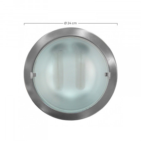 Luminária de embutir economizadora de energia 52W 2600lm Encastrada Ø24cm 4000K Cromada 7hSevenOn Luminária de embutir 2