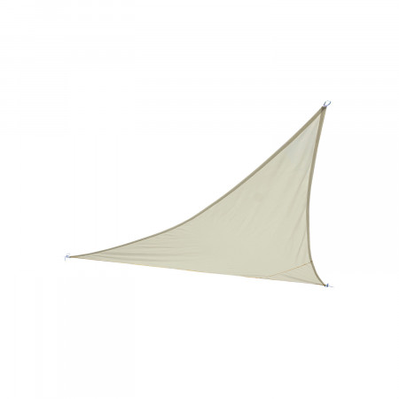 Toldo Vela de Sombra Impermeable 3 Anclajes Beige 3,6x3,6m 7house Toldos Vela y Parasoles 1