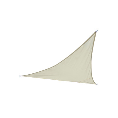 Toldo Vela de Sombra Impermeable 3 Anclajes Beige 3,6x3,6m 7house Toldos Vela y Parasoles 1