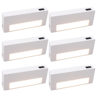 6 pacotes de luzes LED para armários com sensor de proximidade 0,6W 30ml 4000K 25000H Luz nocturna Nine&One 1