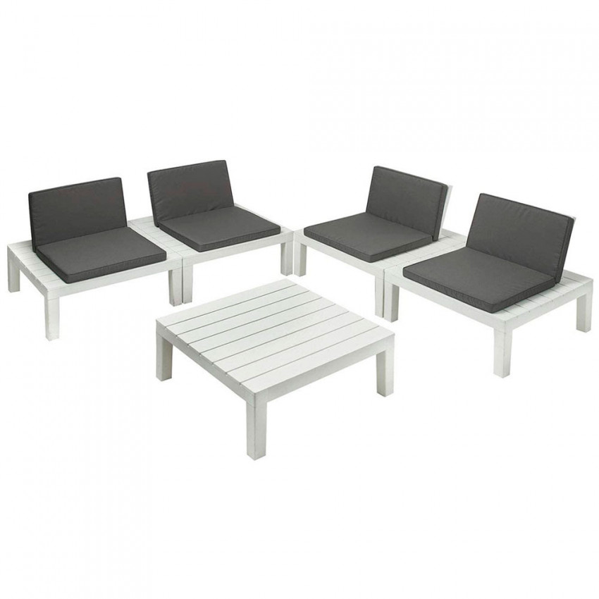 Conjunto de Jardín Mesa y 4 Banquetas con Cojines Api Progarden Conjuntos de Sofás y Mesas Bajas 1 Conjunto de Jardín Mesa y 4 Banquetas con Cojines Api Progarden Conjuntos de Sofás y Mesas Bajas 1