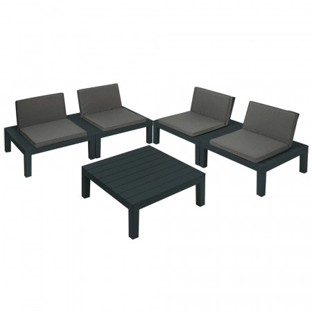 Conjunto de Jardín Mesa y 4 Banquetas con Cojines Api Progarden Conjuntos de Sofás y Mesas Bajas 3