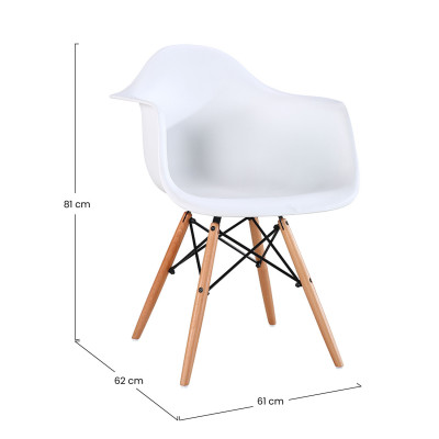 Pack 2 Sillas de Comedor Estilo Nórdico Esera 81x61x62cm Thinia Home Sillas Comedor Nórdicas 6
