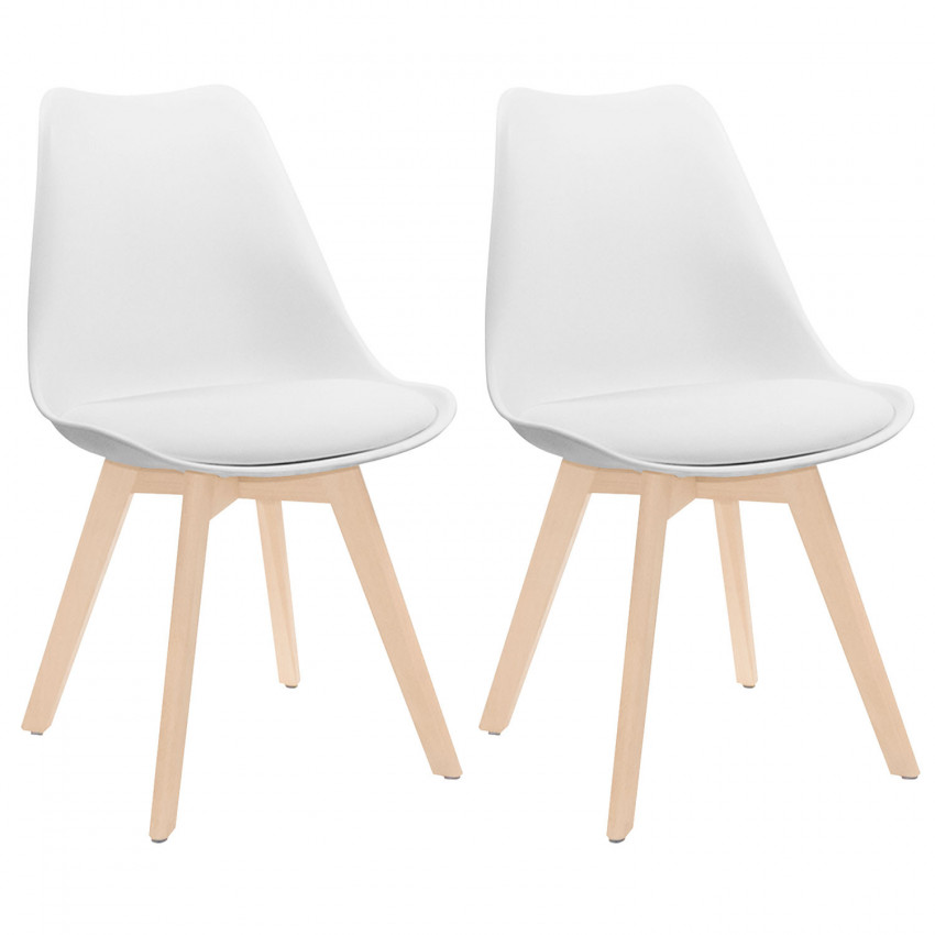 Pack 2 Sillas de Comedor Estilo Nórdico Daria 83x55x48cm Thinia Home Sillas de Comedor 1