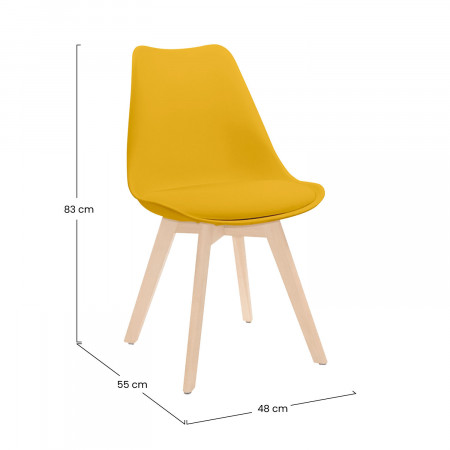 Silla de Comedor Estilo Nórdico Daria 83x55x48cm Thinia Home Sillas Comedor Nórdicas 29