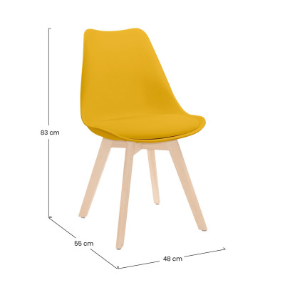 Silla de Comedor Estilo Nórdico Daria 83x55x48cm Thinia Home Sillas Comedor Nórdicas 29