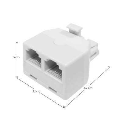 Adaptador Teléfono Rígido 2 Entradas 7hSevenOn Elec TV y Telefonía 2