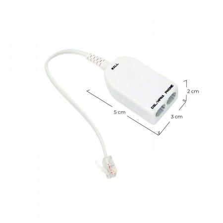 Adaptador Teléfono Cable 2 Entradas 7hSevenOn Elec TV y Telefonía 2 Adaptador Teléfono Cable 2 Entradas 7hSevenOn Elec TV y Telefonía 2