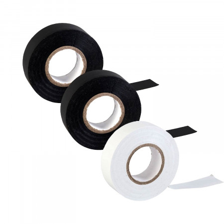 Set 3 Cintas Aislantes 1 Blanca y 2 Negras 20m Ø7.2x1.9cm 7hSevenOn Herramientas 1