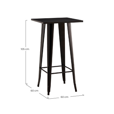 Mesa de apoio quadrada forte 60x60x105cm Thinia Home Mesas de cabeceira e mesas de apoio 3