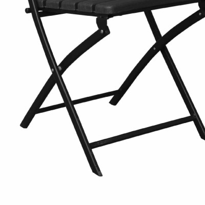 Pack 2 Sillas Plegables Efecto Madera Negro 55x46x81cm 7house Sillas Plegables 5