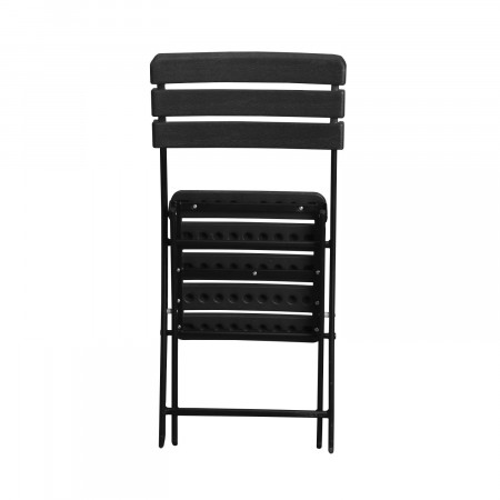 Pack 4 Sillas Plegables Efecto Madera Negro 55x46x81cm 7house Sillas Plegables 2