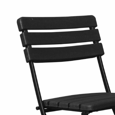 Pack 4 Sillas Plegables Efecto Madera Negro 55x46x81cm 7house Sillas Plegables 3