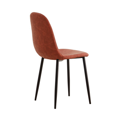Silla de Comedor de Piel Mera 56x44x87.5cm Thinia Home Sillas de Comedor de Diseño 11