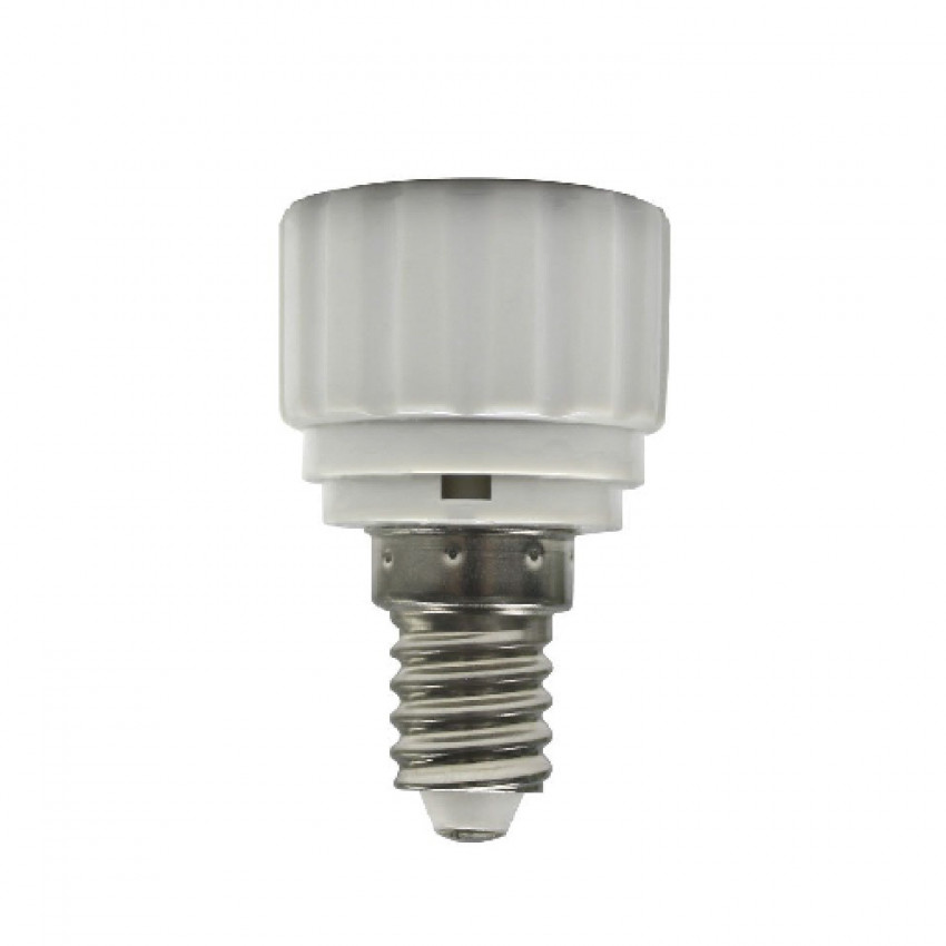 Adaptador Casquillo E14 a GU10 Blanco 7hSevenOn Elec Outlet 1 Adaptador Casquillo E14 a GU10 Blanco 7hSevenOn Elec Outlet 1