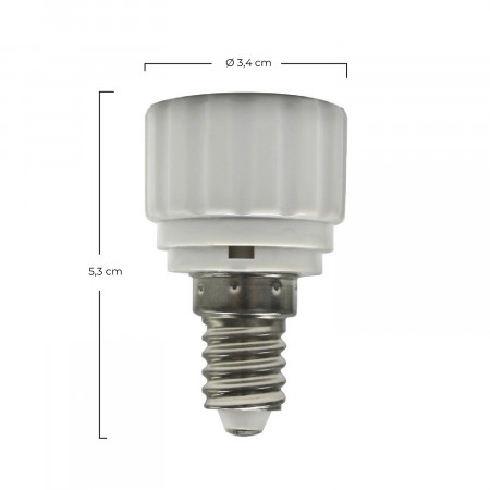 Adaptador Casquillo E14 a GU10 Blanco 7hSevenOn Elec Outlet 2 Adaptador Casquillo E14 a GU10 Blanco 7hSevenOn Elec Outlet 2
