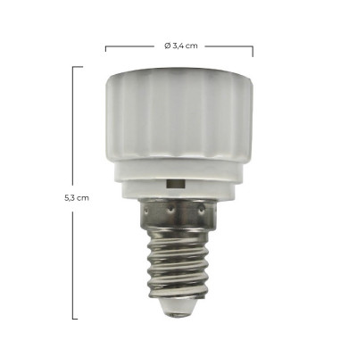 Adaptador Casquillo E14 a GU10 Blanco 7hSevenOn Elec Outlet 2