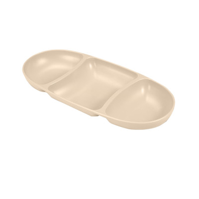 Plato Mediano Ovalado para Aperitivos con 3 Huecos Colores Surtidos 28.2x12.5x3cm 7house Accesorios de Cocina 1