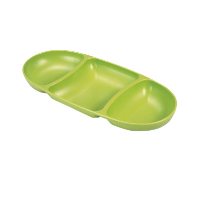 Plato Mediano Ovalado para Aperitivos con 3 Huecos Colores Surtidos 28.2x12.5x3cm 7house Accesorios de Cocina 2
