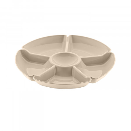 Plato Mediano Redondo para Aperitivos con 5 Huecos Colores Surtidos 28x3.5cm 7house Accesorios de Cocina 1