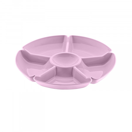 Prato para refeições ligeiras redondo médio com 5 furos de cores sortidas 28x3.5cm 7house Acessórios de cozinha 2