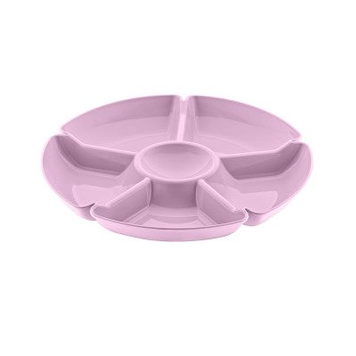 Prato para refeições ligeiras redondo médio com 5 furos de cores sortidas 28x3.5cm 7house Acessórios de cozinha 2