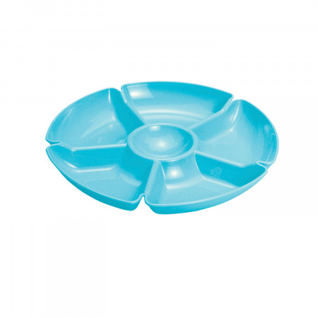 Prato para refeições ligeiras redondo médio com 5 furos de cores sortidas 28x3.5cm 7house Acessórios de cozinha 3