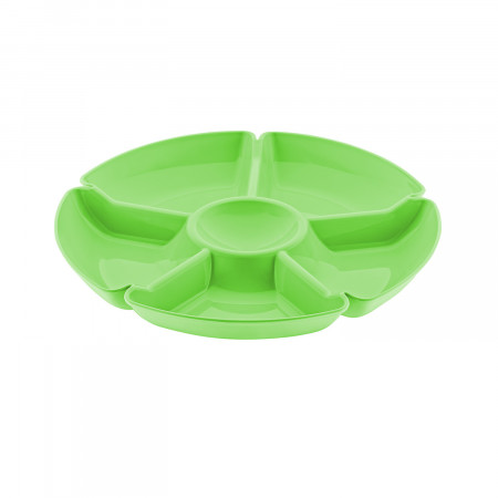 Prato para refeições ligeiras redondo médio com 5 furos de cores sortidas 28x3.5cm 7house Acessórios de cozinha 4