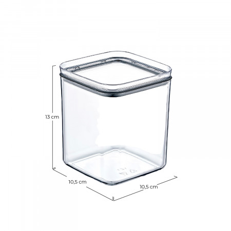 Pack 3 Recipientes Herméticos para Alimentos Mediano Cuadrado 10.5x10.5x13cm 7house Accesorios de Cocina 5 Pack 3 Recipientes Herméticos para Alimentos Mediano Cuadrado 10.5x10.5x13cm 7house Accesorios de Cocina 5