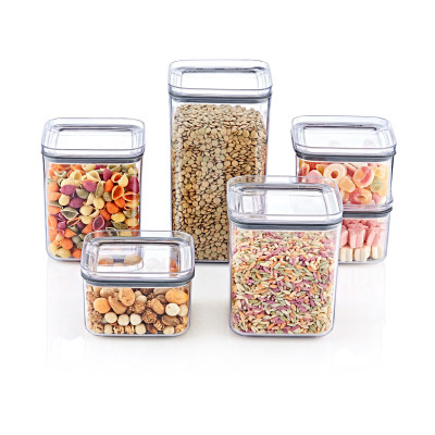 Pack 3 Recipientes Herméticos para Alimentos Mediano Cuadrado 10.5x10.5x13cm 7house Accesorios de Cocina 6