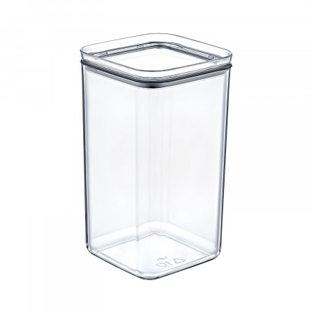 Conjunto de 3 recipientes herméticos quadrados grandes para guardar alimentos 10.5x10.5x19cm 7house Acessórios de cozinha 2