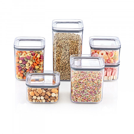 Pack 3 Recipientes Herméticos para Alimentos Grandes Cuadrados 10.5x10.5x19cm 7house Accesorios de Cocina 6 Pack 3 Recipientes Herméticos para Alimentos Grandes Cuadrados 10.5x10.5x19cm 7house Accesorios de Cocina 6