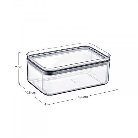 Recipiente Hermético para Alimentos Pequeño Rectangular 10.5x16.5x7.5cm 7house Accesorios de Cocina 4 Recipiente Hermético para Alimentos Pequeño Rectangular 10.5x16.5x7.5cm 7house Accesorios de Cocina 4
