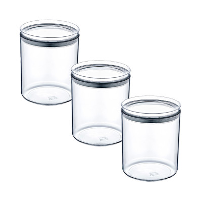 Pack 3 Recipientes Herméticos para Alimentos Medianos Redondos Ø10.5x13cm 7house Accesorios de Cocina 1