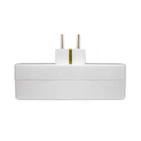 Adaptador/Conector 3 Tomas Schuko Frontal Blanco 7hSevenOn Bases Múltiples 3 Adaptador/Conector 3 Tomas Schuko Frontal Blanco 7hSevenOn Bases Múltiples 3