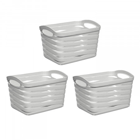Kit 3 Cestas Medianas Rectangulares 1,5 Litros 7house Ordenación Baño 1 Kit 3 Cestas Medianas Rectangulares 1,5 Litros 7house Ordenación Baño 1