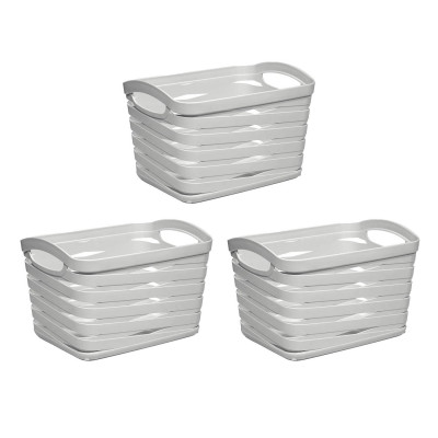 Kit 3 Cestas Medianas Rectangulares 1,5 Litros 7house Ordenación Baño 1
