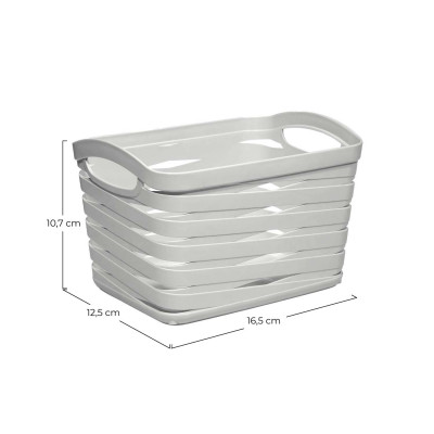 Kit 3 Cestas Medianas Rectangulares 1,5 Litros 7house Ordenación Baño 3