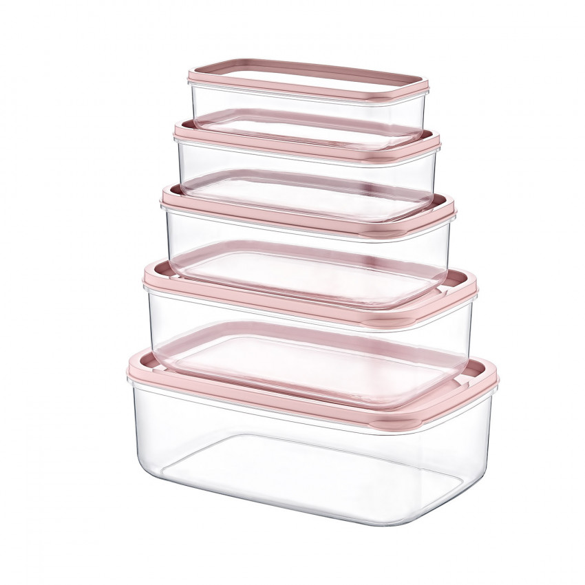 Set 5 Recipientes Herméticos para Alimentos, de forma Rectangular 7house Accesorios de Cocina 1 Set 5 Recipientes Herméticos para Alimentos, de forma Rectangular 7house Accesorios de Cocina 1