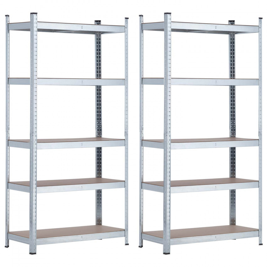 Pack 2 Estanterías Modulares con 5 Baldas Ajustables 180x90x40cm 875Kg O91 Estanterías 1 Pack 2 Estanterías Modulares con 5 Baldas Ajustables 180x90x40cm 875Kg O91 Estanterías 1